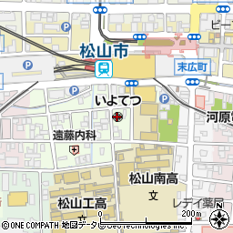 いよてつ保育園　松山市駅周辺の地図