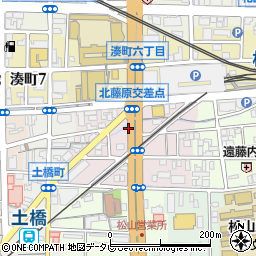 愛媛県松山市北藤原町周辺の地図