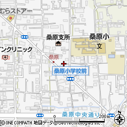 愛媛県松山市桑原周辺の地図