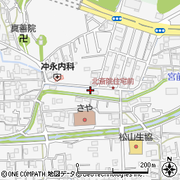 愛媛県松山市北斎院町88周辺の地図