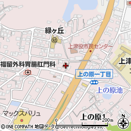 上の原公民館周辺の地図