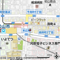 愛媛県庁　公営企業管理局発電工水課周辺の地図