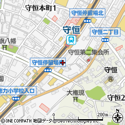 ハーベスト守恒駅前周辺の地図