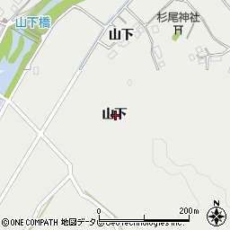 徳島県阿南市福井町山下周辺の地図