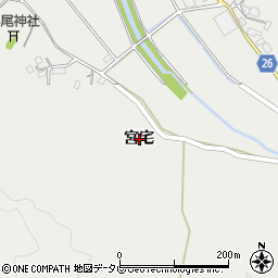 徳島県阿南市福井町宮宅周辺の地図