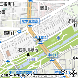 愛媛県松山市永木町周辺の地図