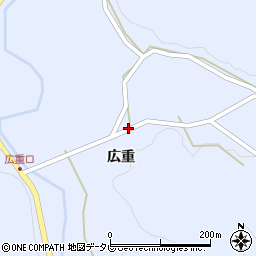 徳島県阿南市新野町広重周辺の地図