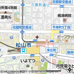 黒船 SOBANZAI 松山市駅前店周辺の地図