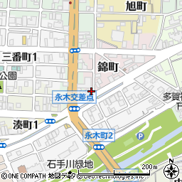 愛媛県松山市錦町3-1周辺の地図
