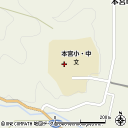 田辺市立本宮中学校周辺の地図