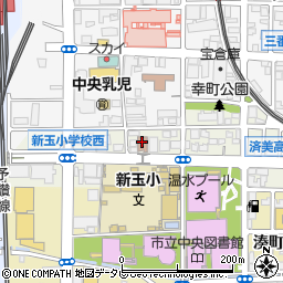 松山市役所　公民館新玉公民館周辺の地図