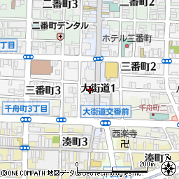 愛媛県松山市大街道1丁目4周辺の地図