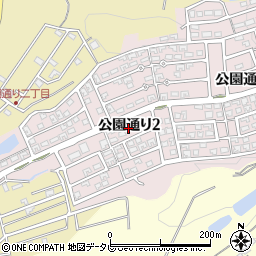福岡県宗像市公園通り周辺の地図