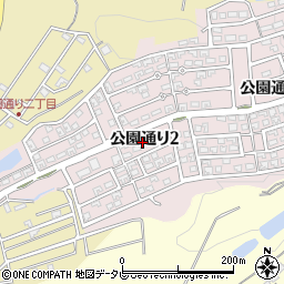 福岡県宗像市公園通り周辺の地図