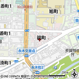 愛媛県松山市錦町2-22周辺の地図
