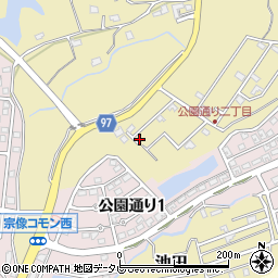 福岡県宗像市池田3549-24周辺の地図