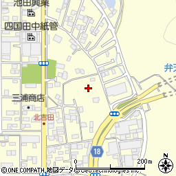 愛媛県松山市北吉田町周辺の地図