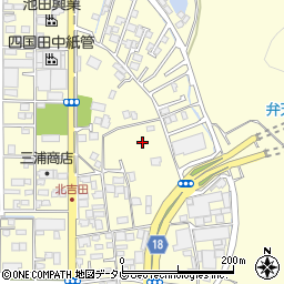 愛媛県松山市北吉田町周辺の地図