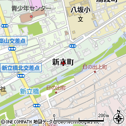 愛媛県松山市新立町周辺の地図