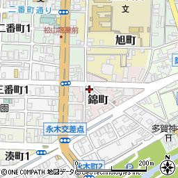 愛媛県松山市錦町2-16周辺の地図