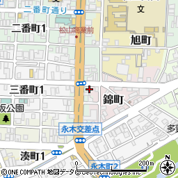 愛媛県松山市錦町4-8周辺の地図