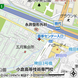 小倉横代郵便局周辺の地図