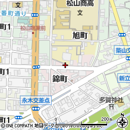 愛媛県松山市錦町97-1周辺の地図