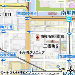 松山市役所　新玉児童館周辺の地図