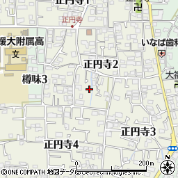 愛媛県松山市正円寺周辺の地図