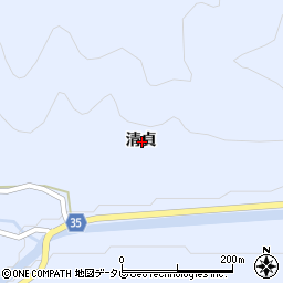 徳島県阿南市新野町清貞周辺の地図