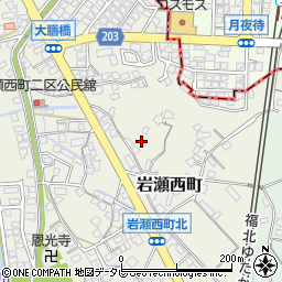 福岡県中間市岩瀬西町51周辺の地図