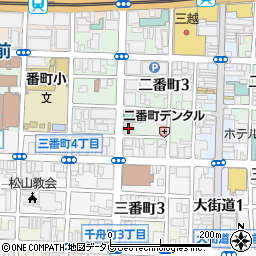 愛媛県銀行協会周辺の地図