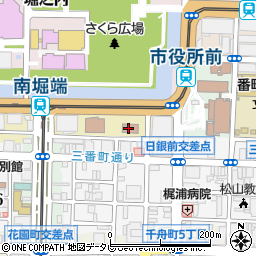 松山家庭裁判所　少年事件受付係周辺の地図
