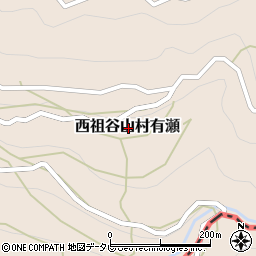 徳島県三好市西祖谷山村有瀬周辺の地図