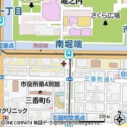 セブンイレブン松山南堀端町店周辺の地図