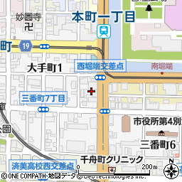 日本化薬株式会社　松山営業所周辺の地図