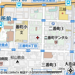 愛媛信用金庫　本店周辺の地図
