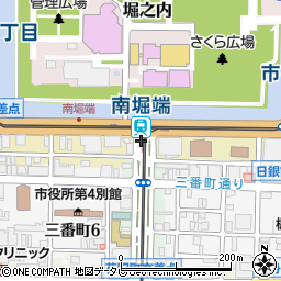 愛媛県松山市南堀端町周辺の地図