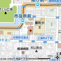 伊予銀行松山市役所本庁共同 ＡＴＭ周辺の地図