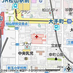 愛媛銀行松山市民病院 ＡＴＭ周辺の地図
