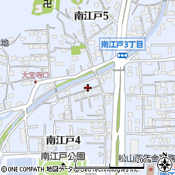愛媛県松山市南江戸周辺の地図