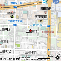 〒790-0002 愛媛県松山市二番町の地図