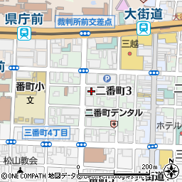 松山二番町第一生命ビルディング周辺の地図