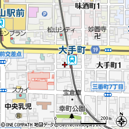 愛媛県建設労働組合　松山支部周辺の地図