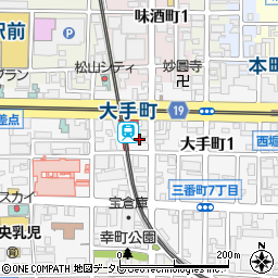 愛媛県農業会議事務局周辺の地図