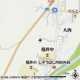 徳島県阿南市福井町大西121周辺の地図