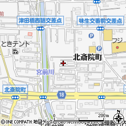 愛媛県松山市北斎院町周辺の地図