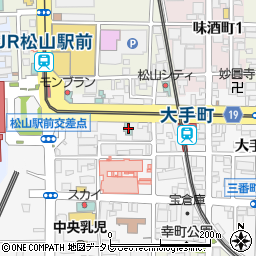 ホテル松山ヒルズＪＲ松山駅前店周辺の地図
