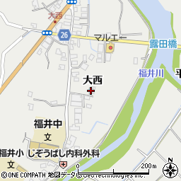 徳島県阿南市福井町大西153周辺の地図