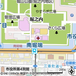 愛媛県美術館　本館１階　企画展示室周辺の地図